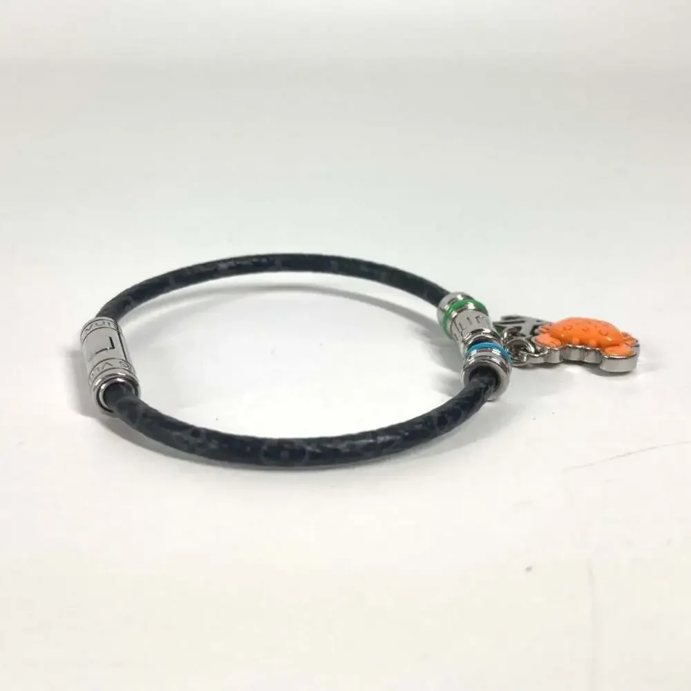 LOUIS VUITTON Black Monogram Canvas Charm Bracelet - Picture 3 of 8